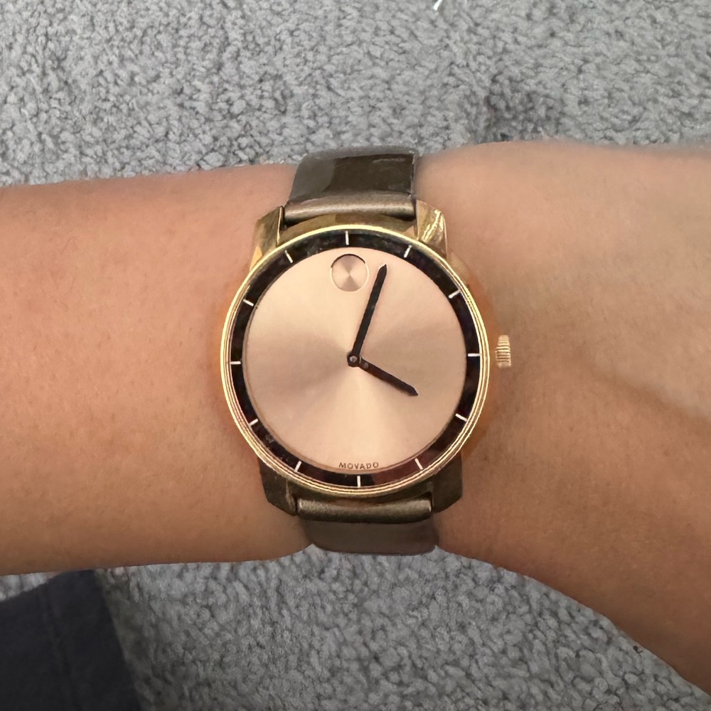 Movado BOLD rose gold watch